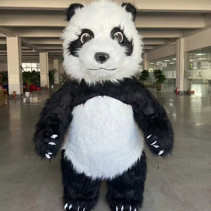 Saygo High Quality Custom Cartoon Giant Advertising Inflatable Walking Mascot Plush Panda Costume