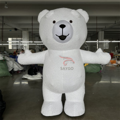 Giant White Teddy Bear Mascot for Home Party Adults Inflatable Teddy Panda Polar Bear Events Rental 3m