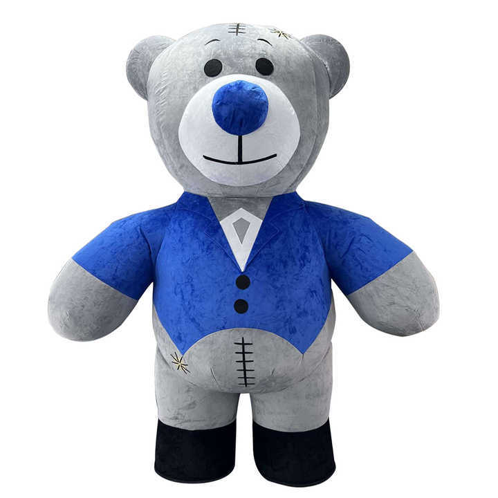 Cute Interactive Advertising Anime Mascot Inflatable Bear Costume Suit With Tuxedo and Dress for Wedding Event Advertisement