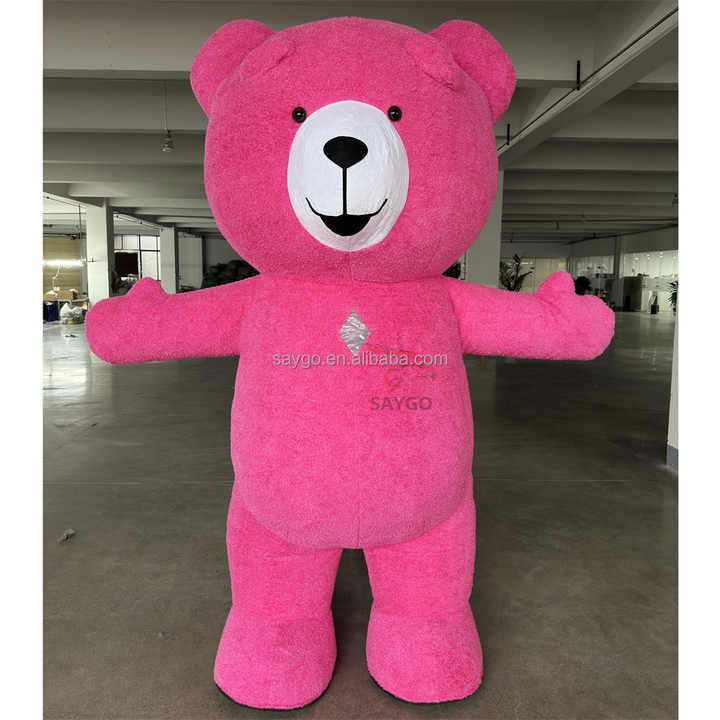 Inflatable Cartoon Teddy Bear Blow up Suit Inflatable Mascot Costume Full Body Inflatable Animals Halloween Costume for Adult