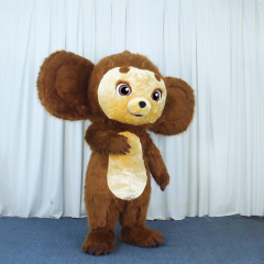 Dark Brown Koala Monkey Mascot Costume 2m 2.6m Inflatable Big Ear Monkey Koala Panda Bear Plush Costume Cloth for Walking Effect