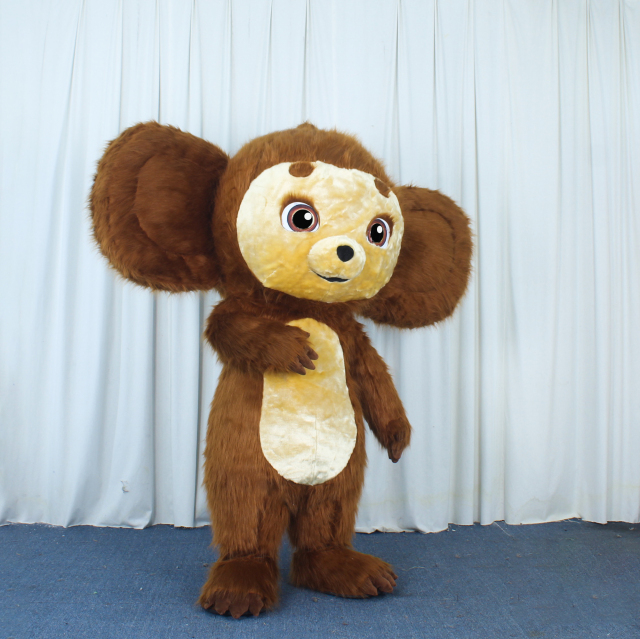 Dark Brown Koala Monkey Mascot Costume 2m 2.6m Inflatable Big Ear Monkey Koala Panda Bear Plush Costume Cloth for Walking Effect