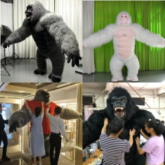 Stong Fierce King Kong Gorilla Mascot Costume 2m Inflatable Gorilla Monkey Mascots Suits for Halloween Carnival Dressing
