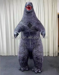 Realistic Inflatable Godzilla Costume for Adults-Unisex Mardi Gras Beer Mascot Costume