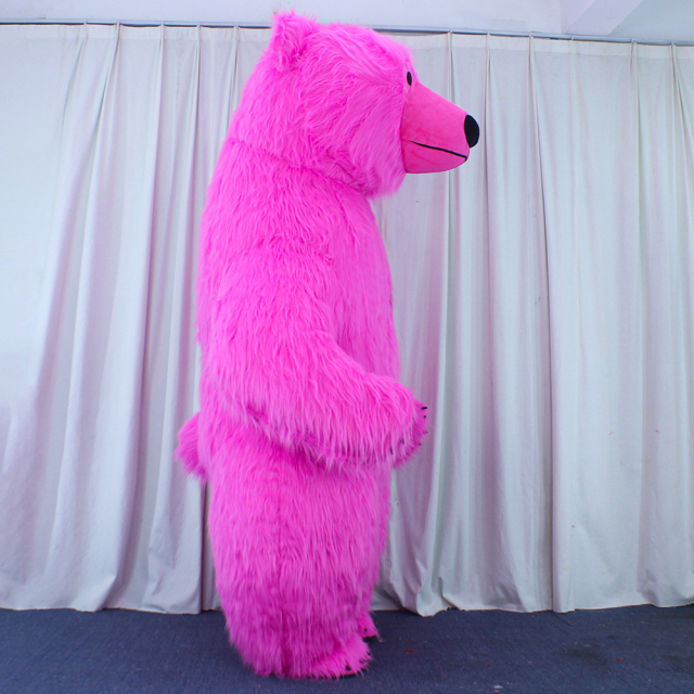 Saygo Halloween Cartoon Cosplay Adult 3 Meter Long Fur Walking Giant Inflatable Polar Bear Mascot Costume for Sale