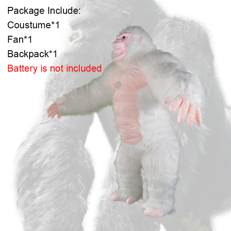 Saygo Plush Mascot Cosplay Clothing Inflatable Gorilla 2M/2.6M/3M Animal Walking Mascot Costume for Halloween
