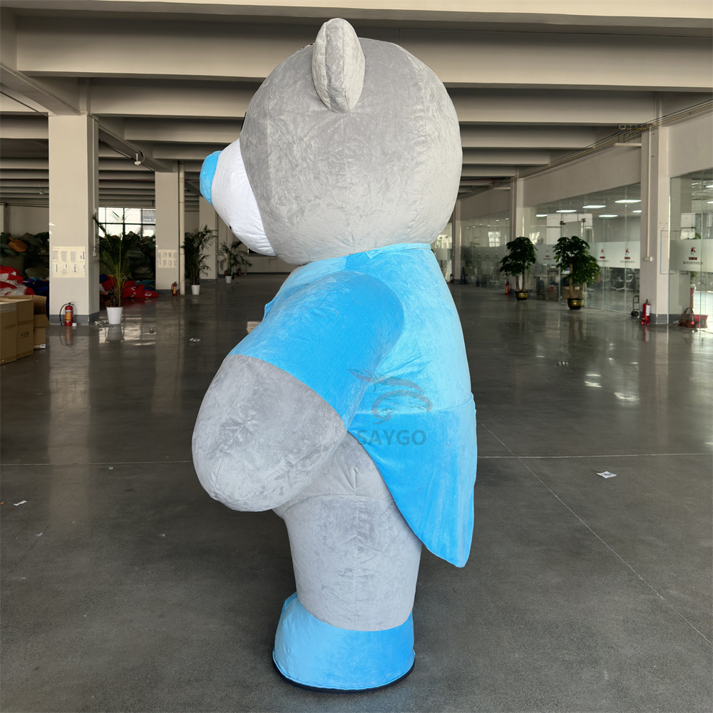Inflatable Giant Walking Tuxedo Teddy Bear Mascot Costume Wedding Party Cosplay & Festival Event Dress for Adults for Halloween