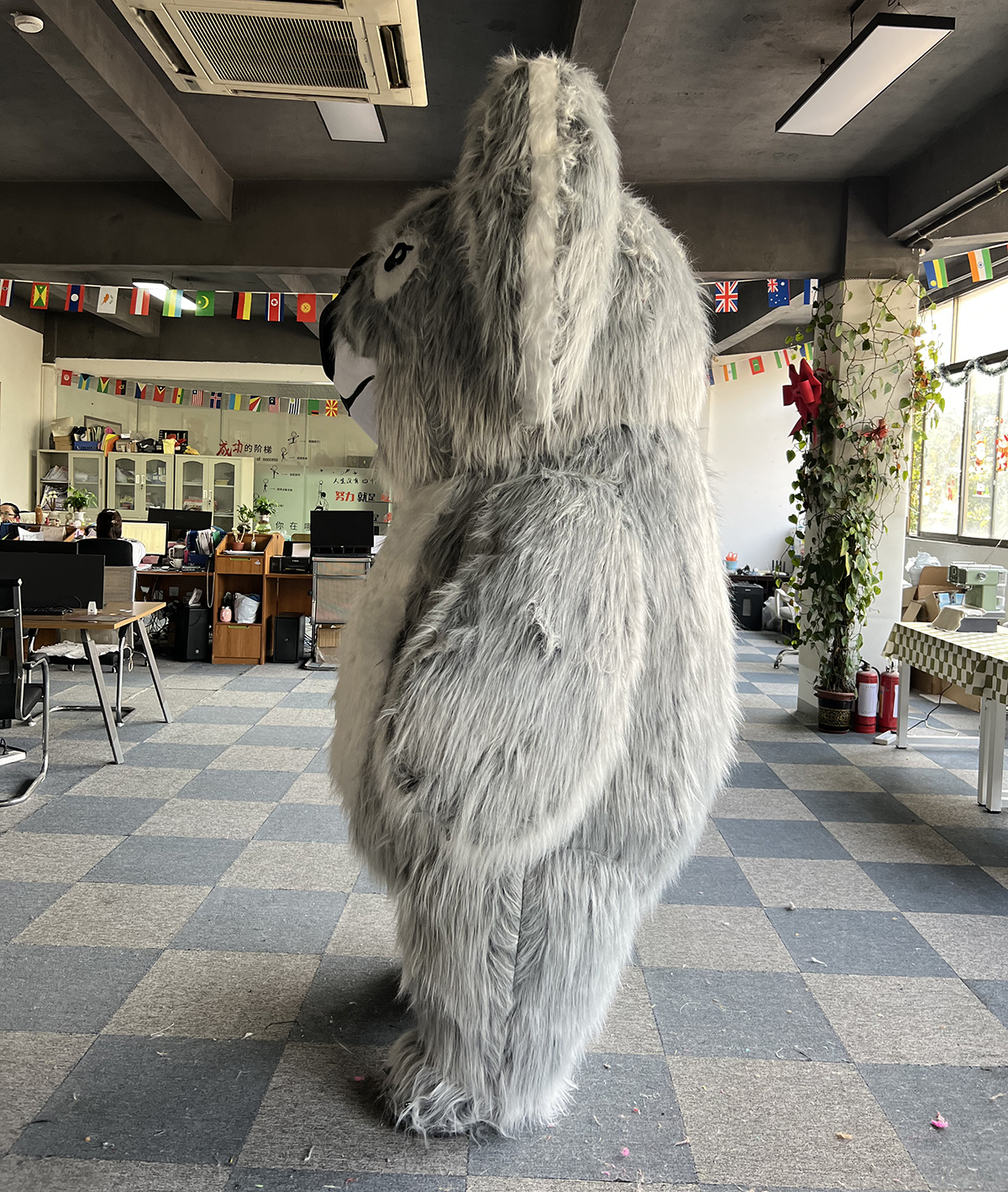 Party Animal Cartoon Show Costume Adult Inflatable Gray Koala Bear Costume Inflatable Bear Mascot for Sale