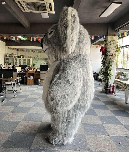Party Animal Cartoon Show Costume Adult Inflatable Gray Koala Bear Costume Inflatable Bear Mascot for Sale