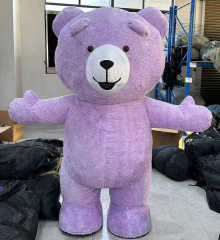 Net Celebrity Adult Inflatable Bear Costume Cartoon Mascot Doll Suit Plush Head Cover Plush Material Halloween Christmas Parties