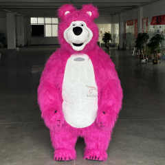 Pink Inflatable  Mascot Costume Adult Fancy Dress Christmas Party Panda Teddy Bear Mascot Costume