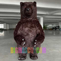 Christmas Halloween Party Bear Animal Cartoon Show Costume Adult Brown Inflatable Teddy Bear Mascot Costume