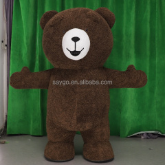Wearable Inflatable Teddy Bear Christmas Costume Cartoon Teddy Bear Costume for Men Gummy Bear Costumes for Advertising Events