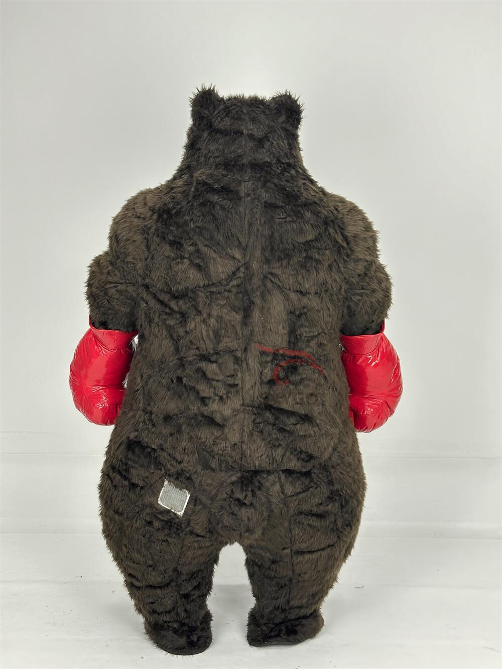 Furry Giant Boxing Bear Inflatable Costume Plush Brown Bear Costumes Mascot Teddy Bear Adult Party Cosplay Suits