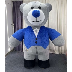 Cute Interactive Advertising Anime Mascot Inflatable Bear Costume Suit With Tuxedo and Dress for Wedding Event Advertisement