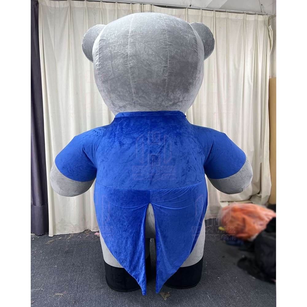Cute Interactive Advertising Anime Mascot Inflatable Bear Costume Suit With Tuxedo and Dress for Wedding Event Advertisement