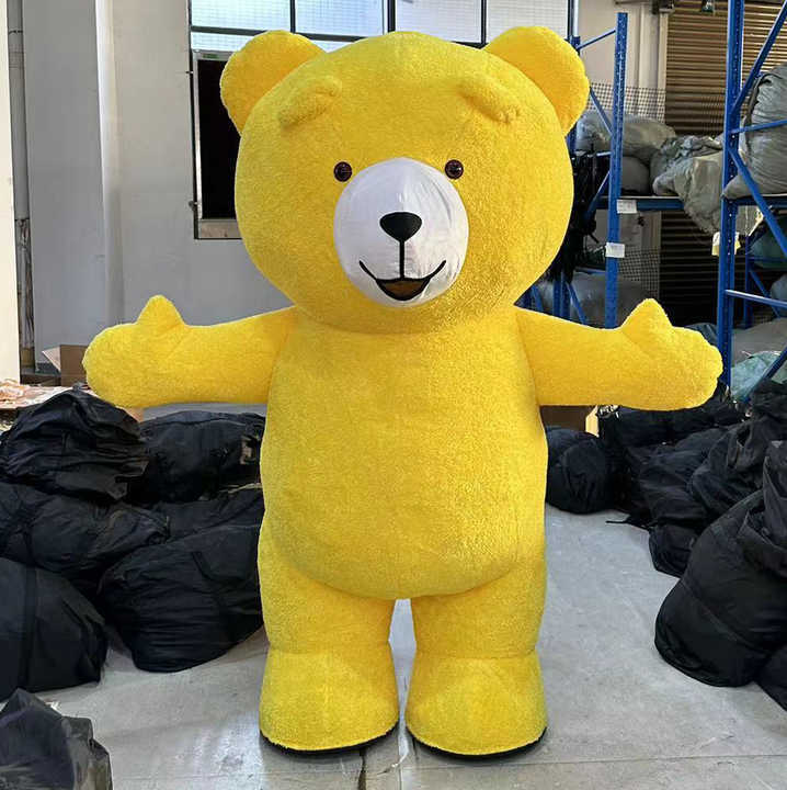 Yellow Teddy Bear Customized Inflatable Yellow Teddy Bear Couple Mascot Costume Birthday Weddings Commercial Valentine's Day for Adult,Big Mascot,2025 Unisex Customized Inflatable Yellow Teddy Bear Couple Mascot Costume Birthday Weddings Commercial Valentine's Day for Adult