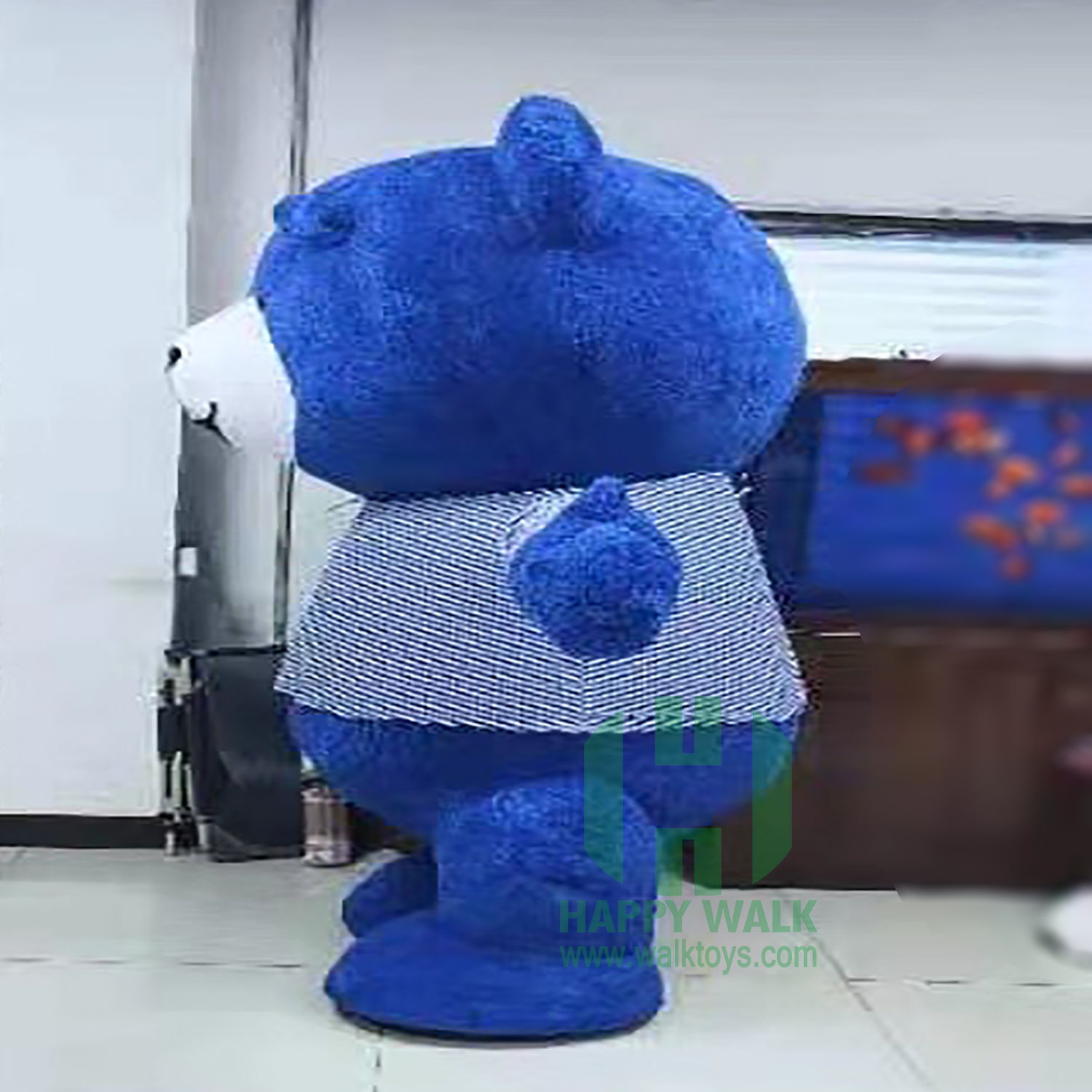 Unisex Customized Inflatable Plush Teddy Bear Costume Blue Bear Mascot for Adult for Party Animal Cosplay Fancy Dress