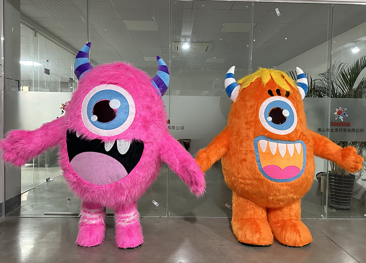 Customized 2m Giant Inflatable Mascot Costume One Eye Monster Walking Panda Style Unisex Adult  for Party or Halloween