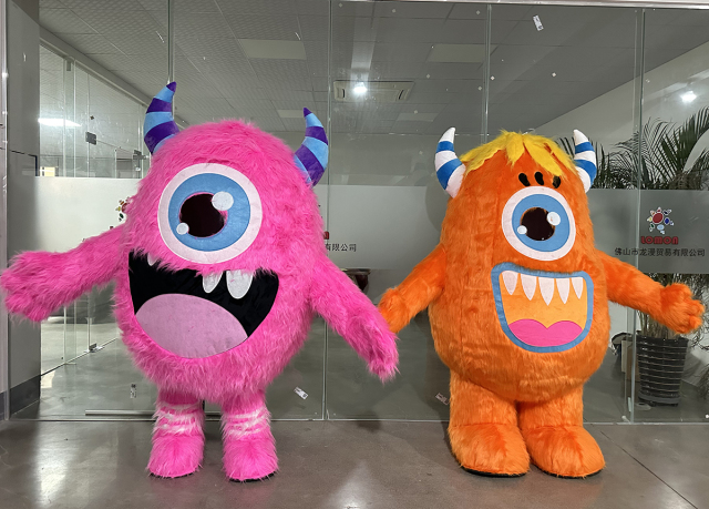 Customized 2m Giant Inflatable Mascot Costume One Eye Monster Walking Panda Style Unisex Adult  for Party or Halloween