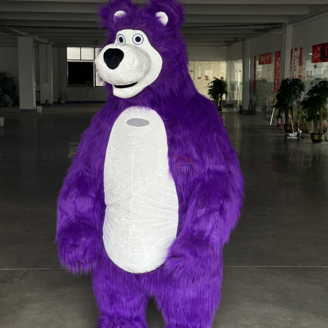 New Color Furry Brown  Mascot Costume Pretty CE 2.6/2m Giant Inflatable  Mascots Dress Cloth for Cosplay