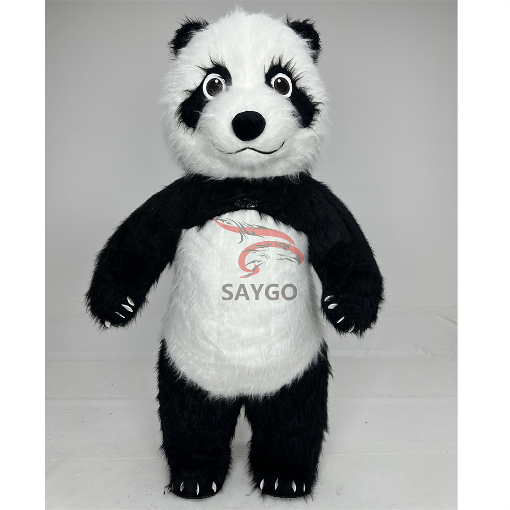 Customized Giant Outdoor Inflatable Walking Panda Mascot Costume Kawaii Polar Bear Mascot Costume Panda Costume for Adult