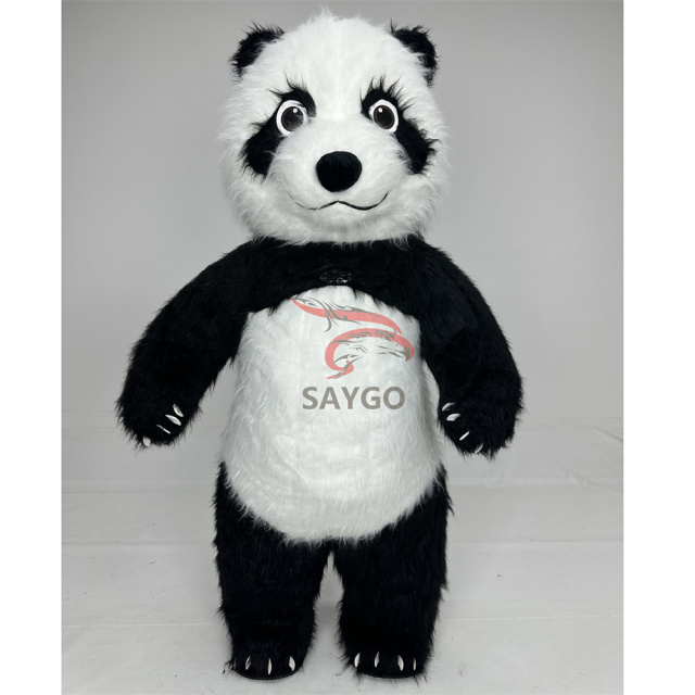 Customized Giant Outdoor Inflatable Walking Panda Mascot Costume Kawaii Polar Bear Mascot Costume Panda Costume for Adult