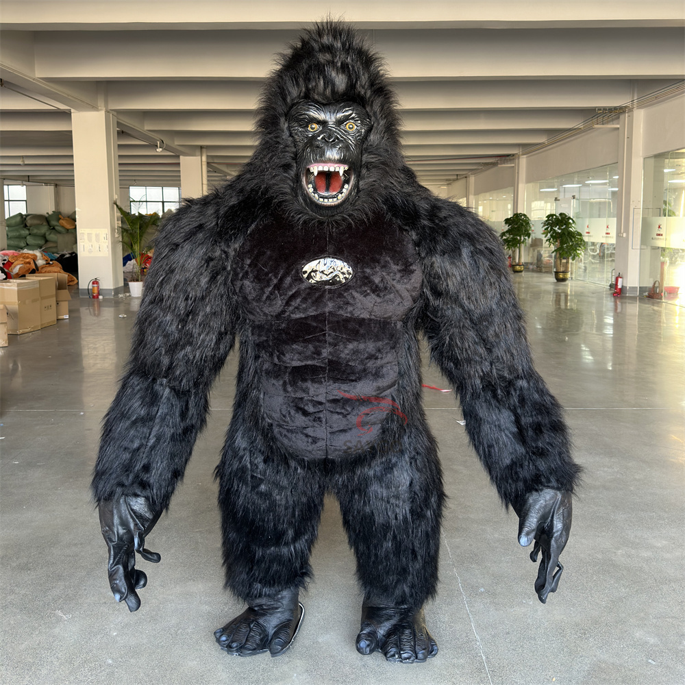 Giant Realistic Gorilla Inflatable king Kong Mascot Costume 2/2.6/3m Inflated Anime Costumes Gorilla for Events Dress