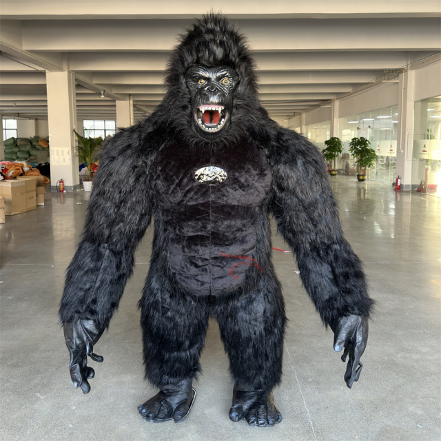 Giant Realistic Gorilla Inflatable king Kong Mascot Costume 2/2.6/3m Inflated Anime Costumes Gorilla for Events Dress