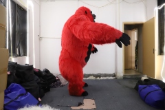 New Design 2.6m Plush Walking Mascot OEM Inflatable Gorilla Mascot Costume for Sale TV & Movle Costumes