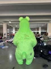 Cartoon Character Kids Party Green Inflatable Masha Bear Mascot Costume Adult Mascot Costume for Sale