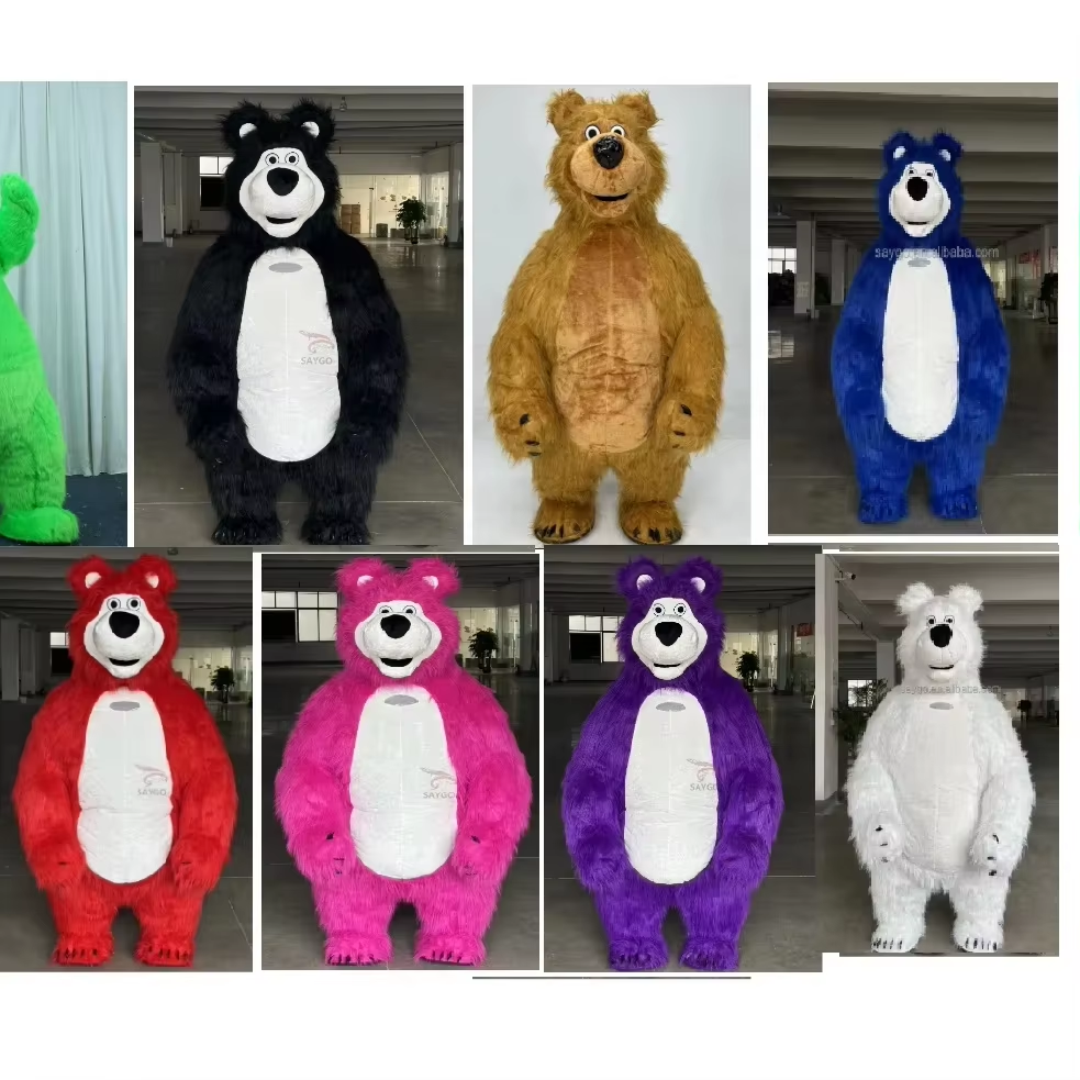 Custom Designed for Masha Bear Mascot Costume XL Inflatable Character Apparel for Adults Inspired Cartoon for Party Promotion