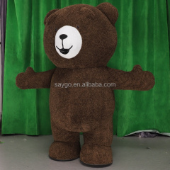 Wearable Inflatable Teddy Bear Christmas Costume Cartoon Teddy Bear Costume for Men Gummy Bear Costumes for Advertising Events