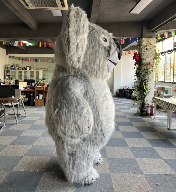 Party Animal Cartoon Show Costume Adult Inflatable Gray Koala Bear Costume Inflatable Bear Mascot for Sale