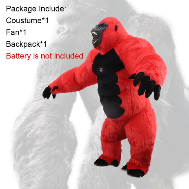 Saygo Plush Mascot Cosplay Clothing Inflatable Gorilla 2M/2.6M/3M Animal Walking Mascot Costume for Halloween