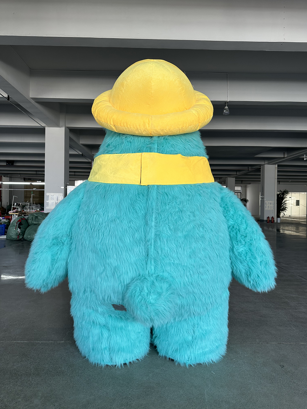 Attractive Christmas Giant Inflatable Teddy Bear Mascot Costume for Adult Halloween Plush Furry Fat Bear Suit
