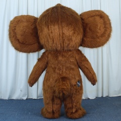 Dark Brown Koala Monkey Mascot Costume 2m 2.6m Inflatable Big Ear Monkey Koala Panda Bear Plush Costume Cloth for Walking Effect