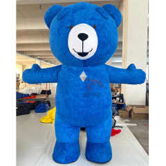 Freedom Teddy Bear Costume for Christmas Carnival Inflatable Bear Mascot Costume 2m
