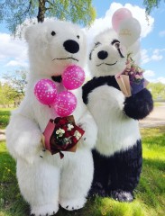 Saygo Source Factory 2M/2.6M/3M CE Inflatable Polar Bear Mascot Costume for Party