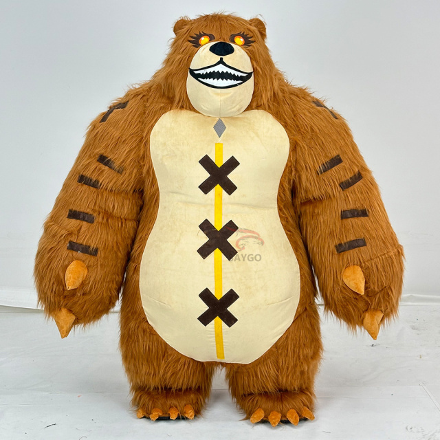 Custom Made Anime Cosplay Costume for Adults 2m/2.6m Giant Party Dress Inflatable Bear Mascot Costume Clothes