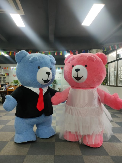 Giant Inflatable Teddy Bear Mascot Costume for Adults-Unisex Birthday/Surprise Use Saygo Brand Mardi Gras Theme