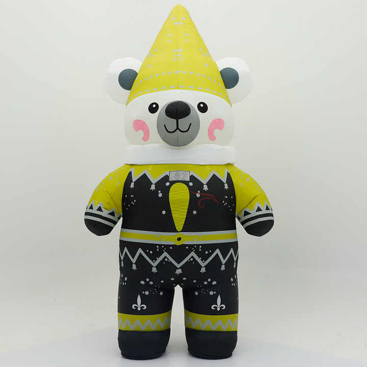 Yellow Star Bears Inflatable Mascot Costume for Adults Cosplay Performance 2.2m Bear Inflatable Clothing