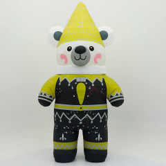Yellow Star Bears Inflatable Mascot Costume for Adults Cosplay Performance 2.2m Bear Inflatable Clothing