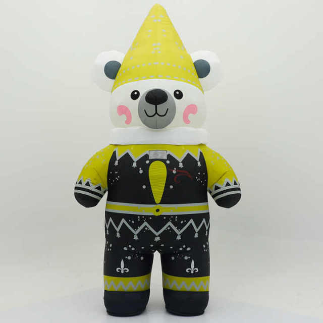 Yellow Star Bears Inflatable Mascot Costume for Adults Cosplay Performance 2.2m Bear Inflatable Clothing