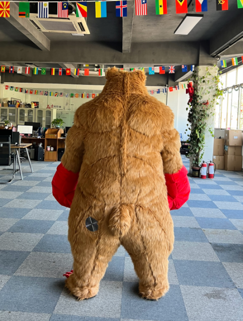 Advertising Saygo Animal Giant Boxing Brown Bear Inflatable Plush Mascot Costume for Adult Unisex Mardi Gras Party Cosplay Suits