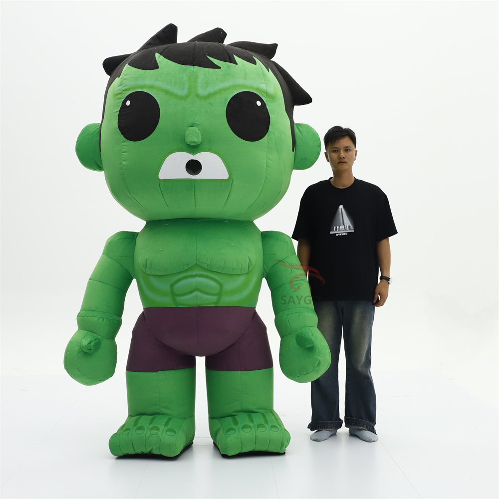 Movie Green Giant Inflatable Hulk Mascot Costume Cartoon Character Hulk Real Cosplay Suit for Adults Kids Inflatable Hulk Mascot,Big Mascot,Movie Green Giant Inflatable Hulk Mascot Costume Cartoon Character Hulk Real Cosplay Suit for Adults Kids Inflatable Hulk Mascot