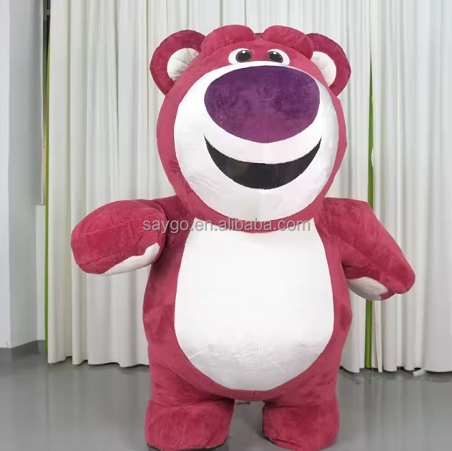 Lovely Style Dressing Bear Mascot Costume Various Color Inflatable Giant Teddy Bear Costume Inflatable Teddy Bear Mascot Costume