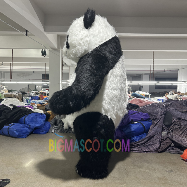 Factory Giant Inflatable Walking Panda Mascot Costume Funny Polar Bear Mascot Costume Panda for Promotional