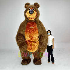 Professional Custom Inflatable Masha Bear Mascot Costume Cartoon Wearable Animal Performance Props Costumes for Party