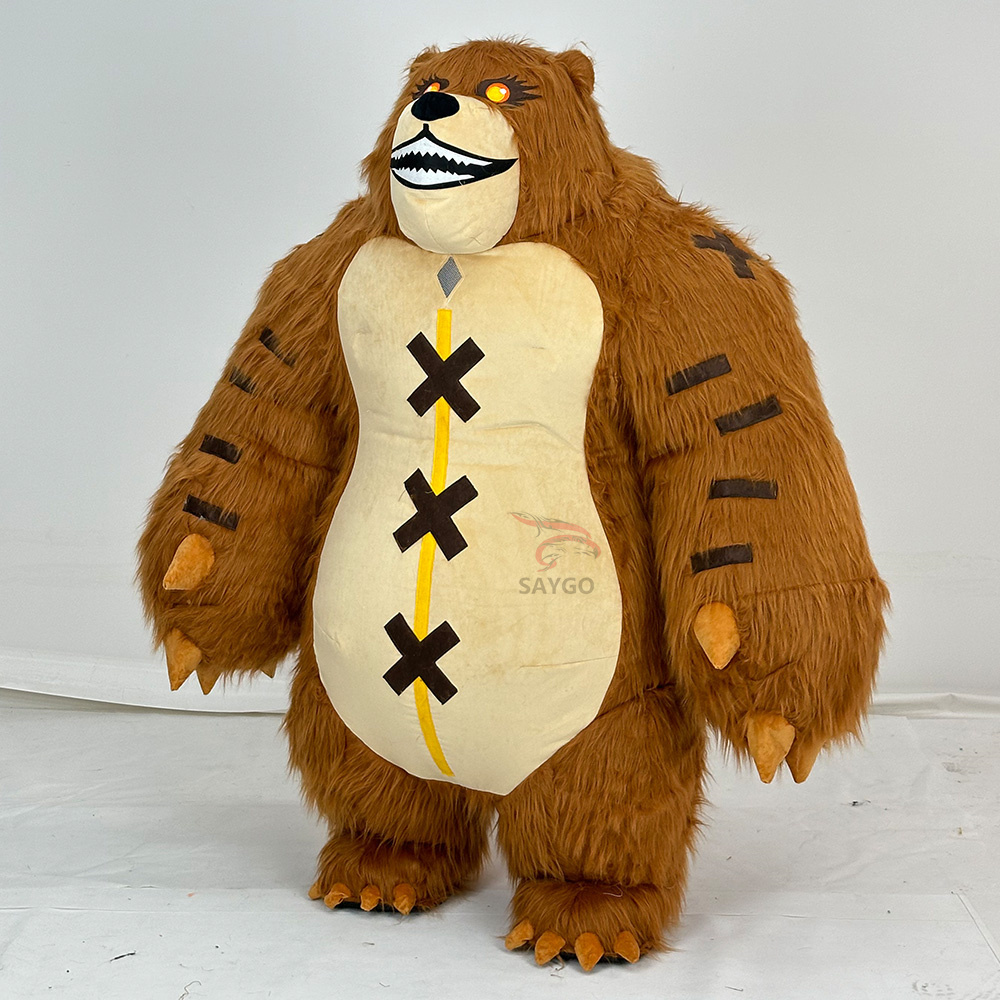 Custom Made Anime Cosplay Costume for Adults 2m/2.6m Giant Party Dress Inflatable Bear Mascot Costume Clothes